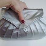 Silver Clutch, Pleated Purse, Small Purse, Holiday..